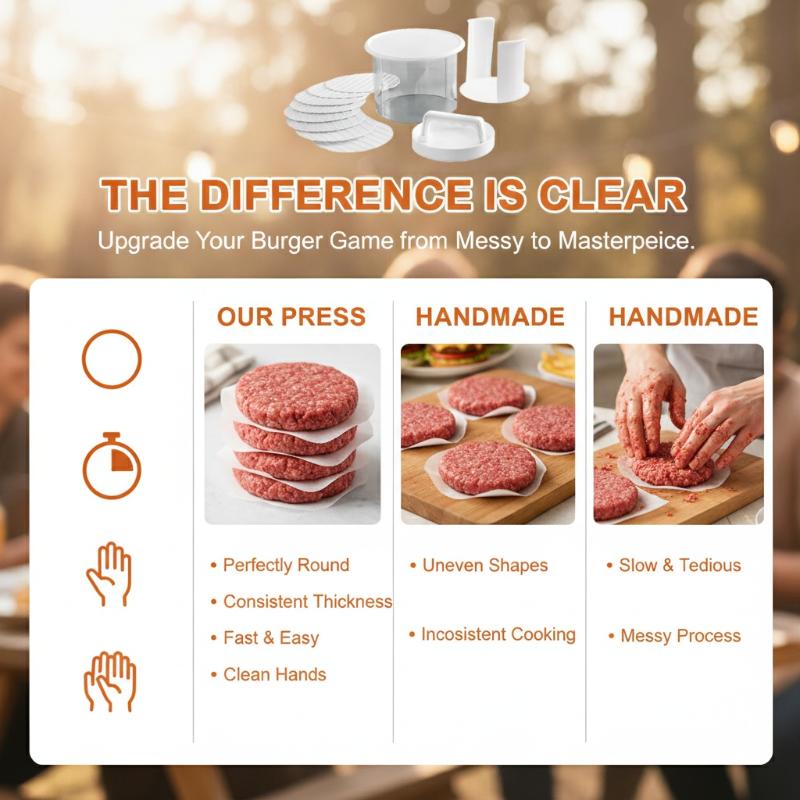 Presse à hamburgers multicouch - Camping Cooking Container avis et prix