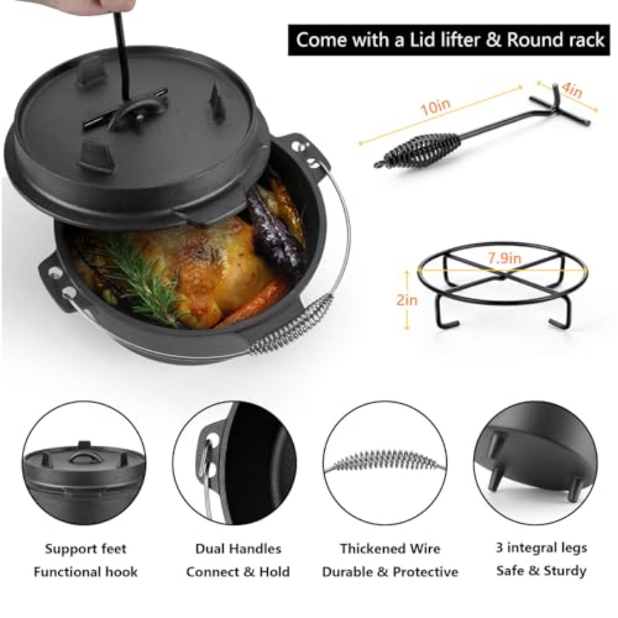 Marmite hollandaise en fonte d - Camp Dutch Oven Cast avis et prix